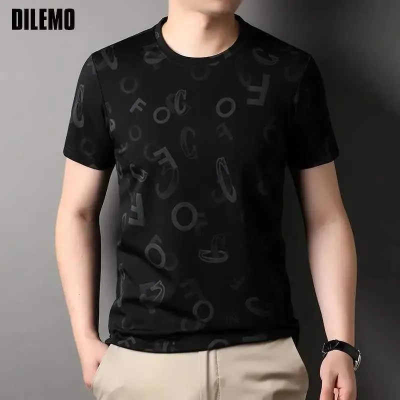 Homens camisetas de alta qualidade novo verão top designer moda mens simples tecer t-shirt com letras de manga curta casual mens roupas j240316