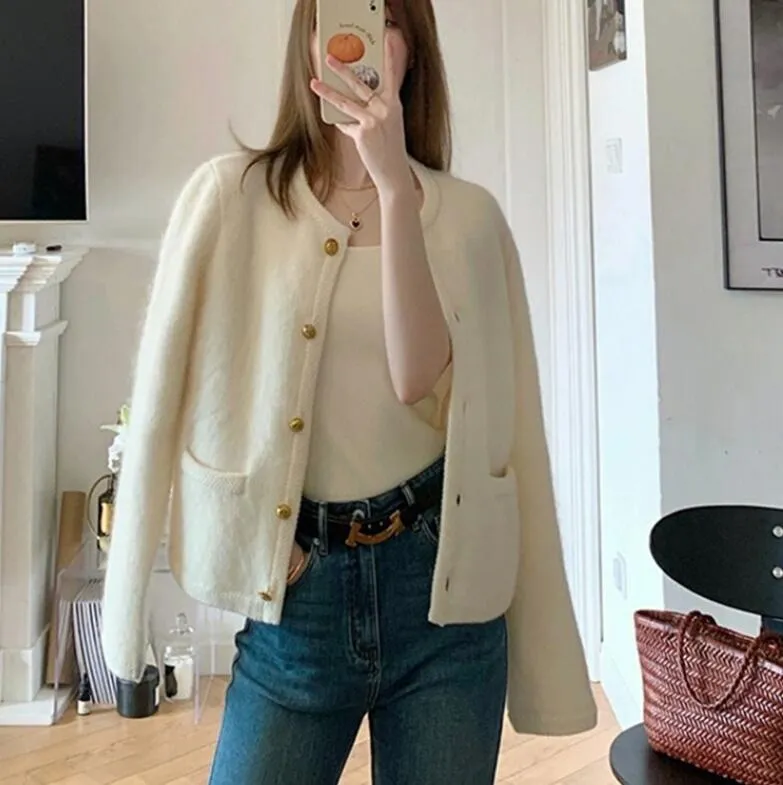 Tröja Kvinnor Designer Kint Sweaters Winter Cardigan Coat Mens Womens Fashiona Solid Color Jacket Sticked Tops
