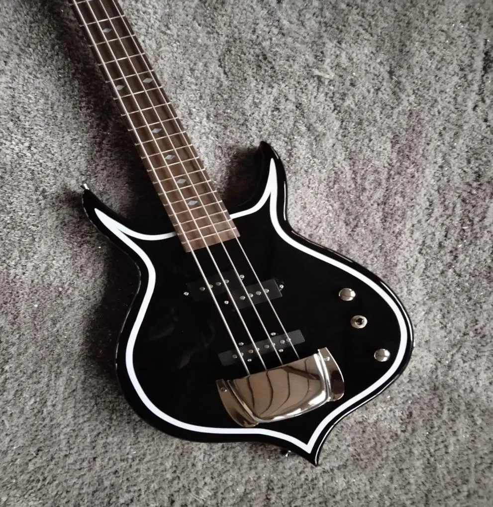 4 strängar Gene Simmons bas Black Electric Bass Guitar Factory Outlet7035724