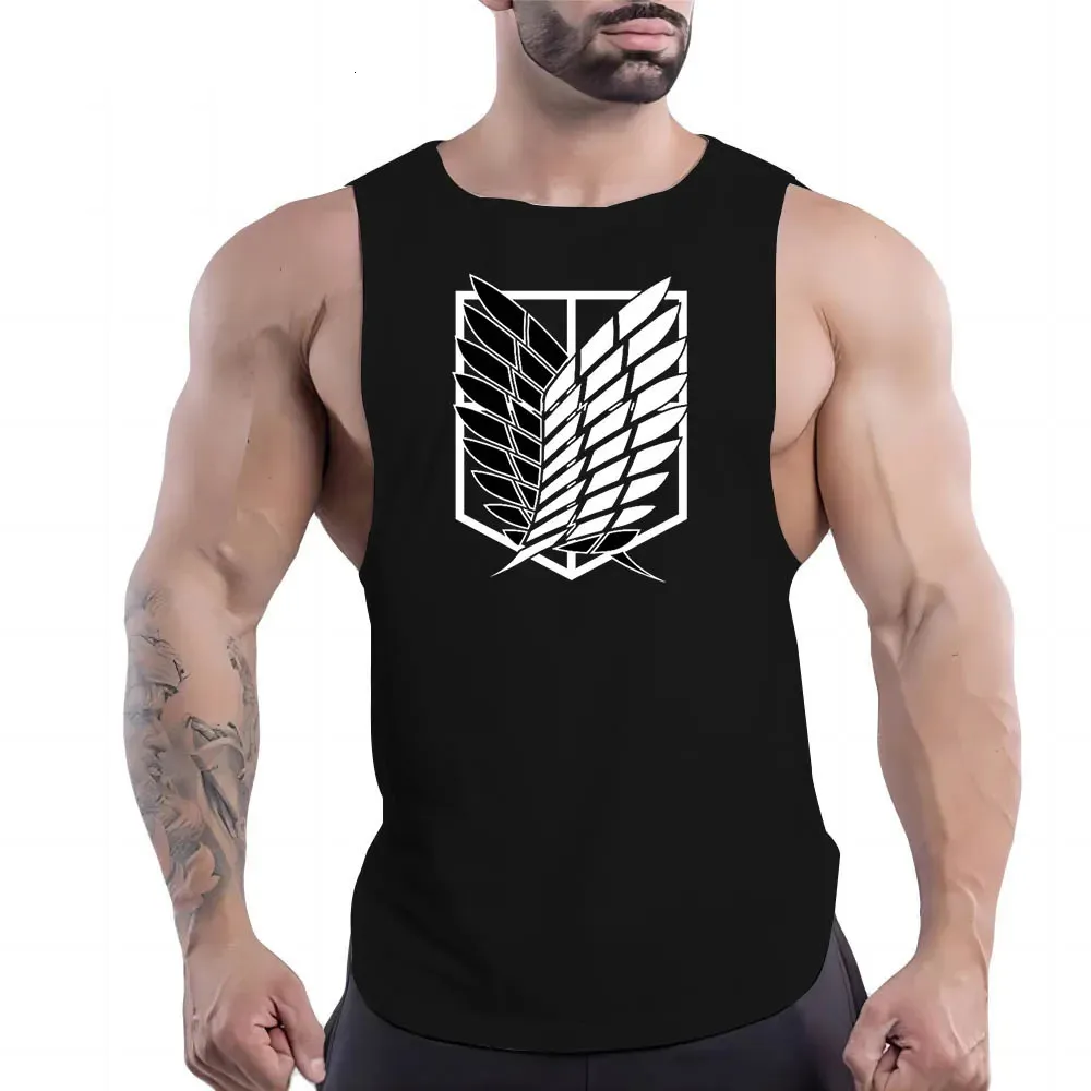 Leisure Y2k Print Tank Top Breathable Basketball Sleeveless Shirt Outdoor Gym Clothing Men Sport Summer Quick Dry Fashion Fnaf 240313