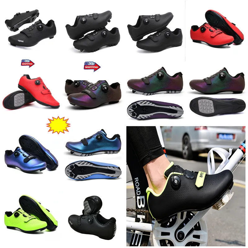 MTBQ Cyqcling Shoes Men Sports Dirt Road Bike Shoes Flat Speed ​​Cycling Sneakers Flats Mountain Bicycle Footwear Spd Cleacts Shoes Gai Gai