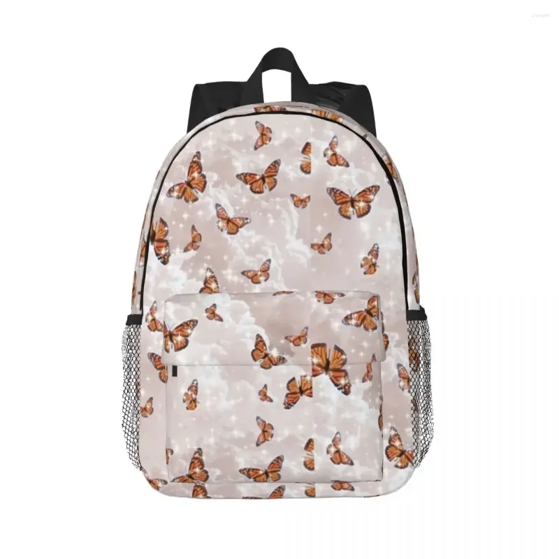 Sac à Dos Papillons esthétiques Sacs à Dos garçons Filles Bookbag Dessin animé étudiants Sacs d'école Sac à Dos pour Ordinateur Portable Sac à bandoulière Grande capacité