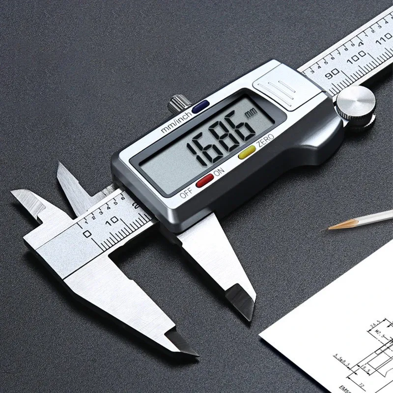 測定ツールステンレススチールデジタルキャリパー6 150mm Messschieber Paquimetro測定機器Vernier Calipers 240307