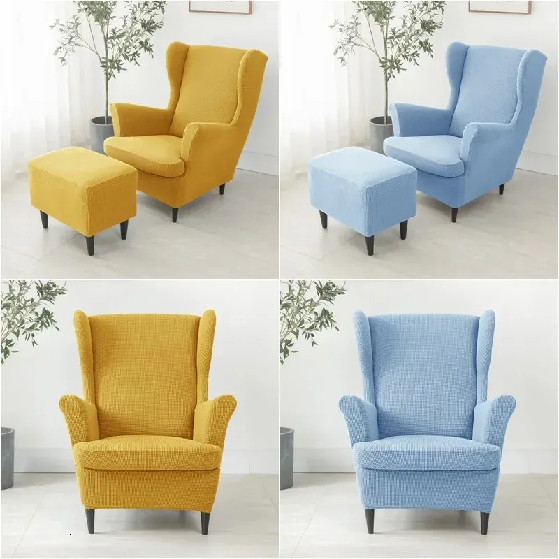 Wing Chair Kohls Slipcovers For Chairs Solid Color Stretch Wing