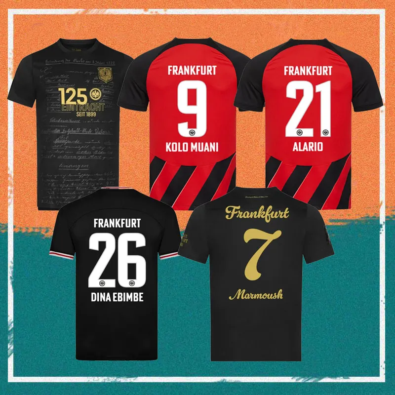23/24 Eintracht Frankfurt Soccer Jerseys 2023 M.Gotze Kostic Sow Kolo Muani Hinteregger Kamada Borre Shirt Rode Ache Man Football Uniform