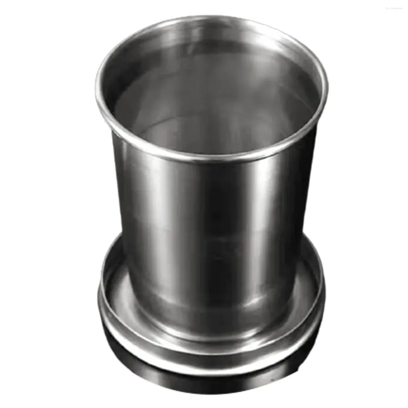 Mugs Collapsible Travel Cup Portable Stainless Steel Camping Water Reusable 250ml For Outdoor