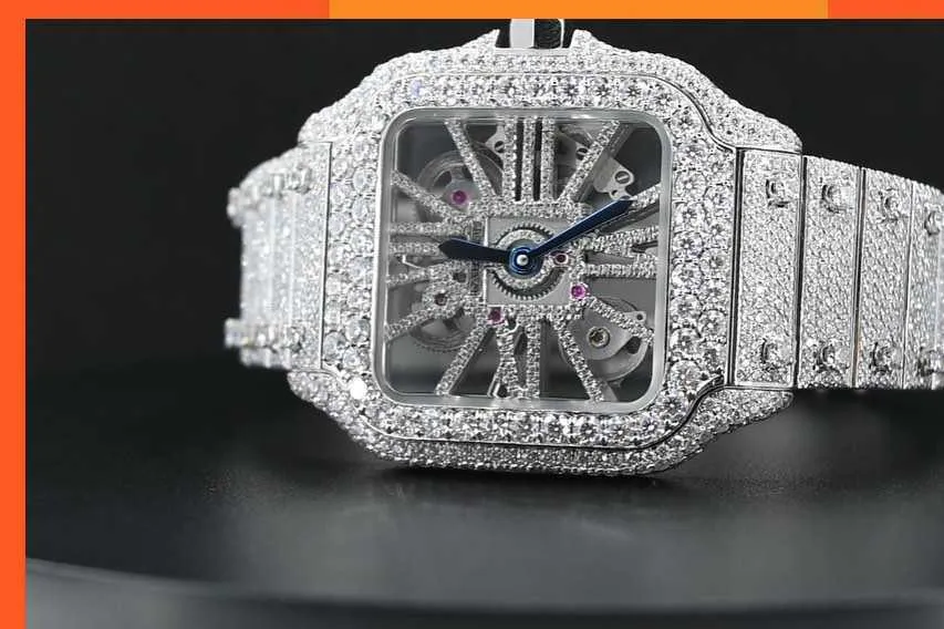 Factory Custom Pass Diamond Tt Iced Out Luxury Vvs Moissanite Diamond Watch Donna Hip Hop diDPGEJ5WB