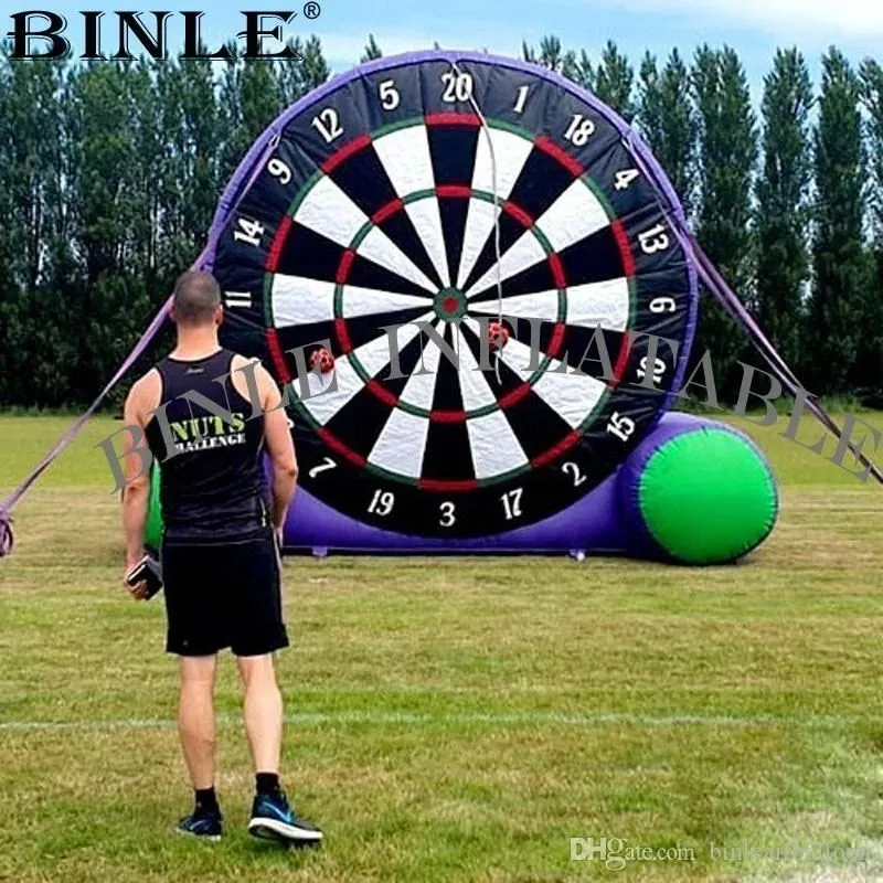 Atacado 5mh (16,5 pés) com 6balls China forneça louco gigante futebol gigante tacho de dardo inflável para o jogo de destino ao ar livre