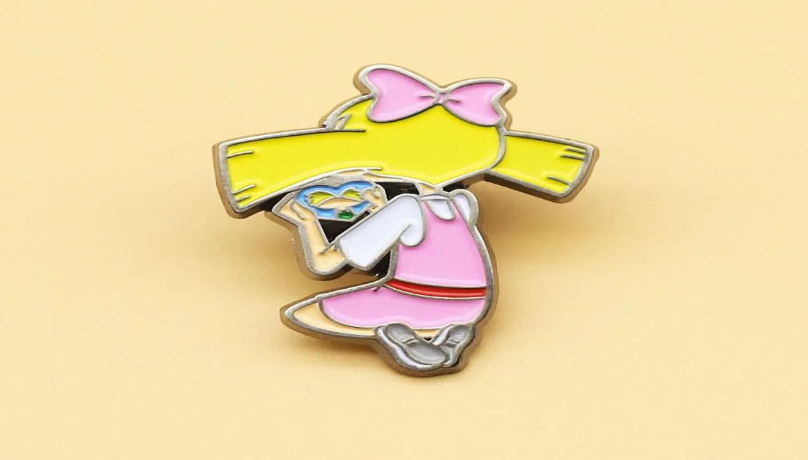 Hey Arnold – épingles en émail, broche de dessin animé en métal pour hommes et femmes, bijoux à la mode, cadeaux, sac de film animé, chapeau, vêtements, badges à revers5393996