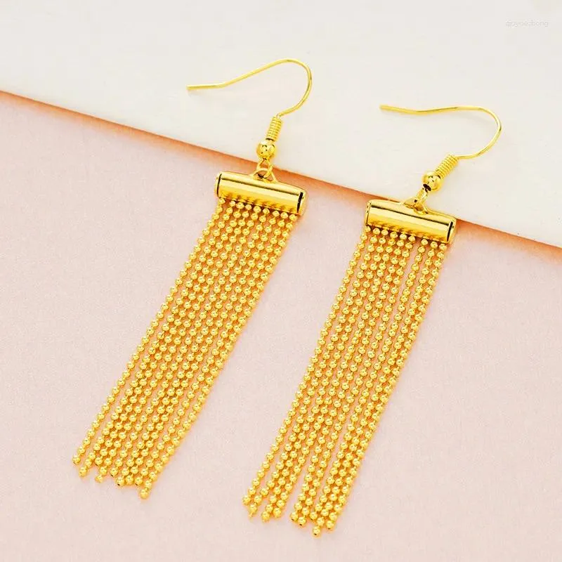 Dangle Earrings Gold-Plated Tassel Ear Women's Long Fashion Fringe Women Jewelry