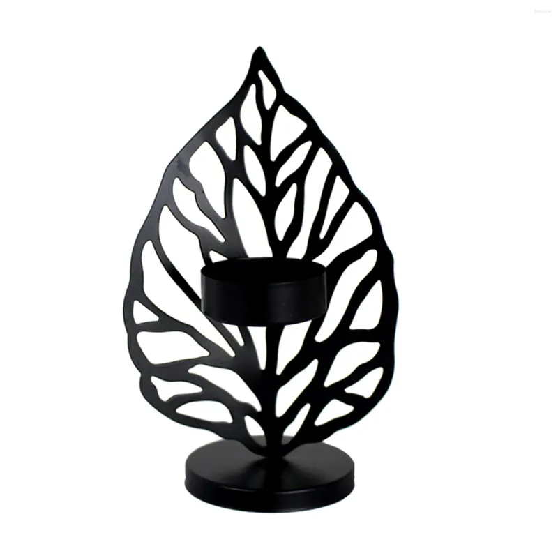 Świece kutego żelaza świecznika dekoracyjny uchwyt na kreatywne ozdoby pulpitu liścia nowoczesne tabletop