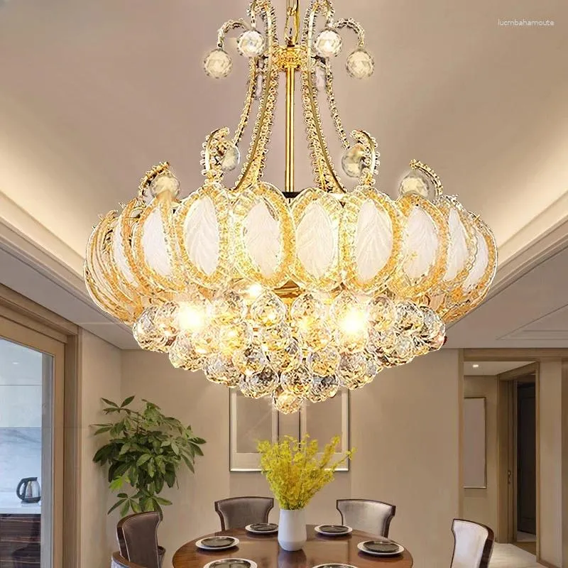 Lustres de cristal luxo lâmpada led para sala estar quarto corredor cozinha moderna lustre teto iluminação lustre cristal