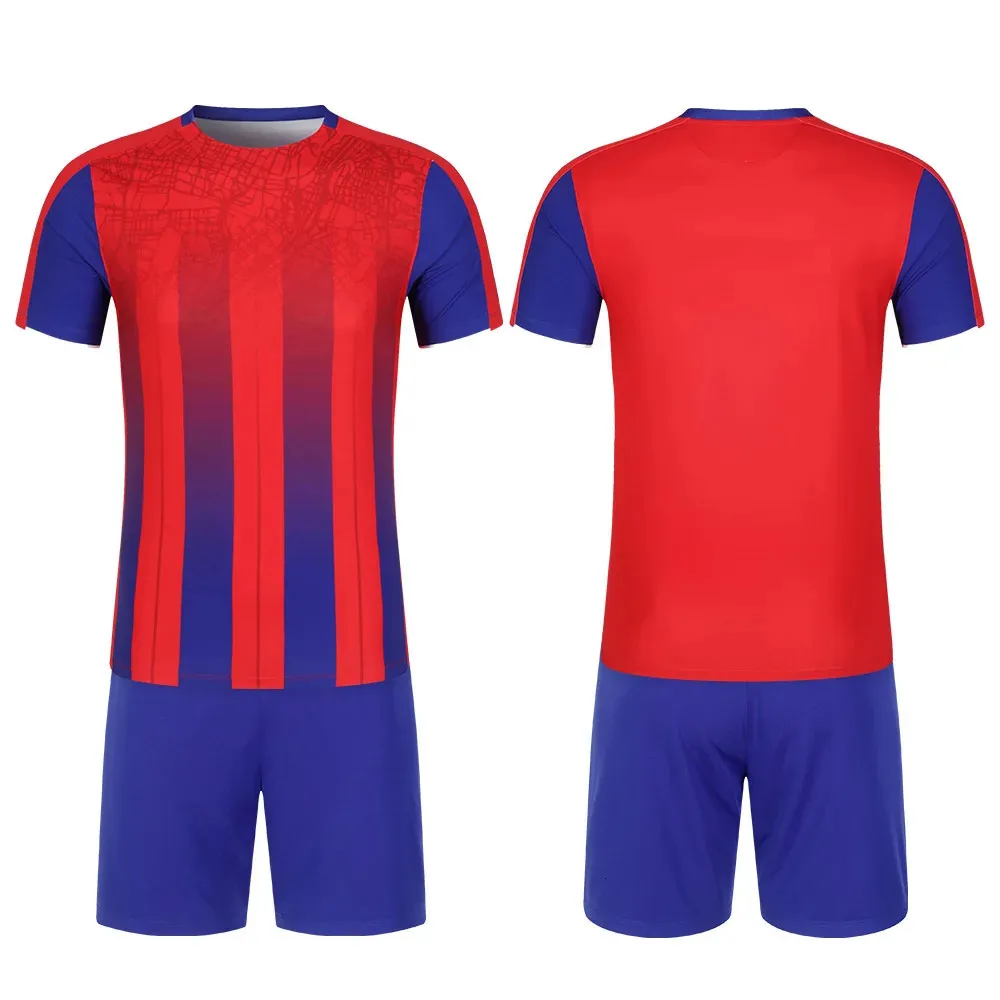 Voetbalshirtssets Online verkoop Ondersteuning Koop voetbalteamkleding 1 set Sneldrogend ademend 240312