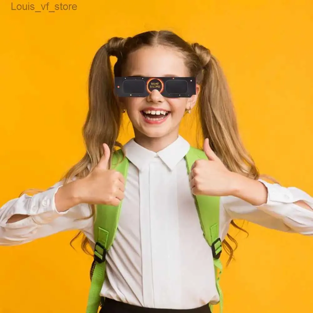 Solglasögon 6/12/20/50/PCS Säkerhetsobservation Block skadligt UV Transparent Direkt solobservationsglasögon för barn H240316