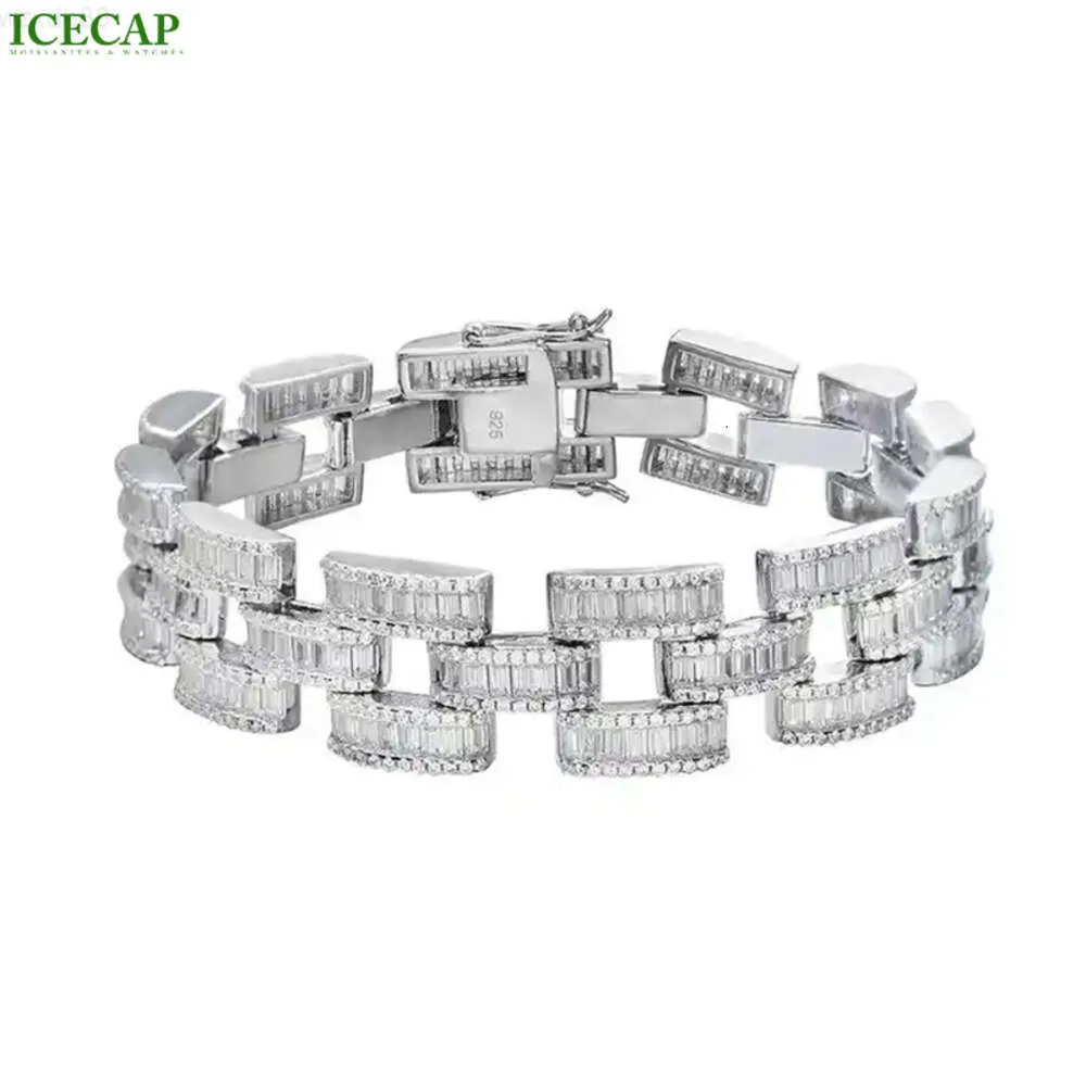 Bijoux fin Hip Hop Conceptions populaires Bracelet en diamant Moissanite 925 Collier Moisanite en argent sterling