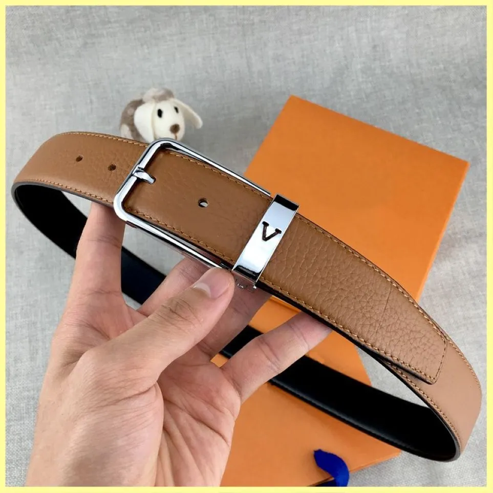 Genuine Leather Belt Men Designer Belts For Women Width 3 4cm Top Fashion Letter Silver Buckle Luxury L Belt Waistband Cintura Cei226s
