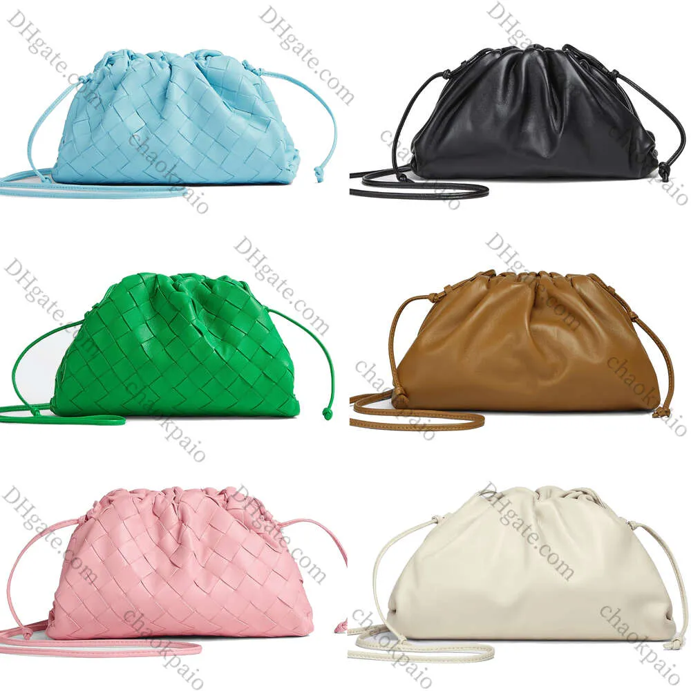 1 Designer-Umhängetaschen für Damen, Luxus-Hobo-Clutch aus echtem Leder, gewebte Mini-Tasche, Herren-Reisetasche, Webmuster, Cloud-Kosmetikriemen, Pochette, Umhängetasche, modische Tasche