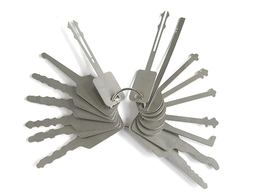 16 Stück Jiggler-Schlüssel Lock-Picking-Werkzeuge Lock-Pick-Set für doppelseitige Lock-Pick-Tools für Auto-Lock-Öffner4546915
