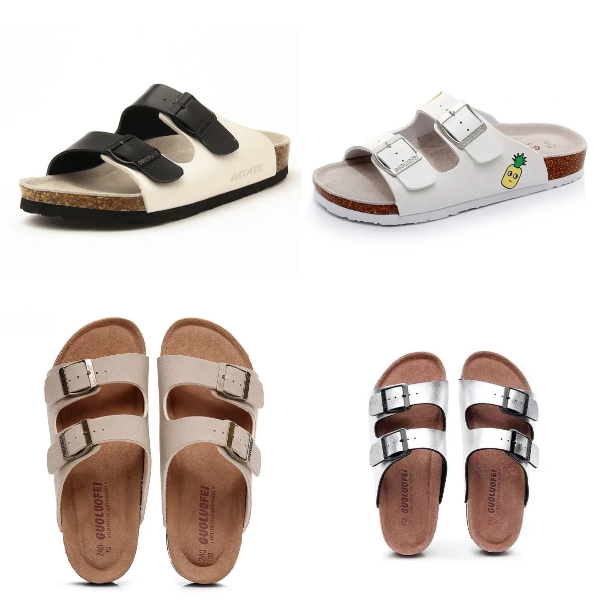 2024 New Slippers wearing oversize sandals one line double button beach shoes GAI size 36-46