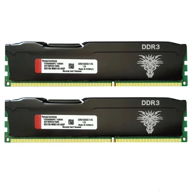 Desktop RAM Upgrade: DDR3 DDR4 4GB 8GB 1333-3200MHz Memory, Non-ECC Unbuffered DIMM with Cooling Vest Black Edition