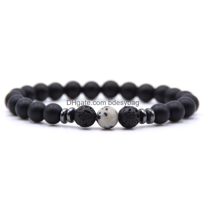 Perlé 8Mm pierre naturelle fait à la main brins de perles bracelets porte-bonheur Yoga bracelet élastique bijoux pour femmes hommes livraison directe bijoux Brac Dhidk