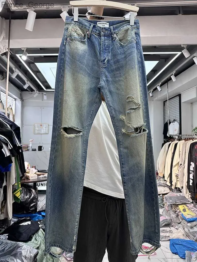 Mäns jeans raka jeansl2403