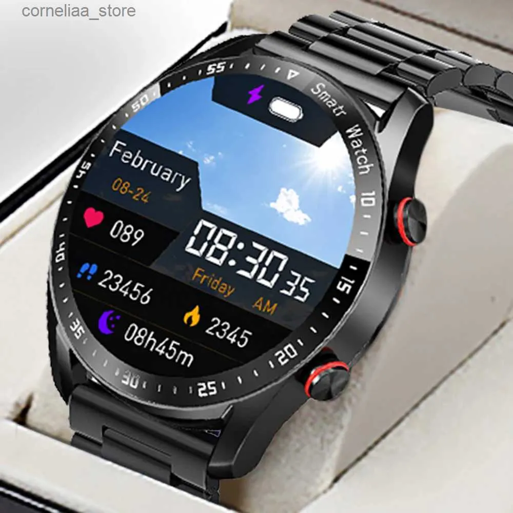 Altri orologi Nuovo 2023 ECG + PPG Smart Bluetooth Chiamata Lettore musicale Uomo Sport Impermeabile Lusso Smart Per Android ios Y240316