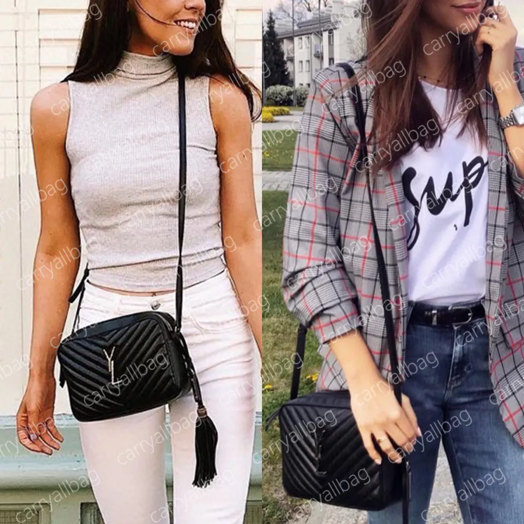 Designerskie torby torba z kamerą w pikowanych skórzanych torebkach z regulowaną skórzaną torbą na ramię Crossbody