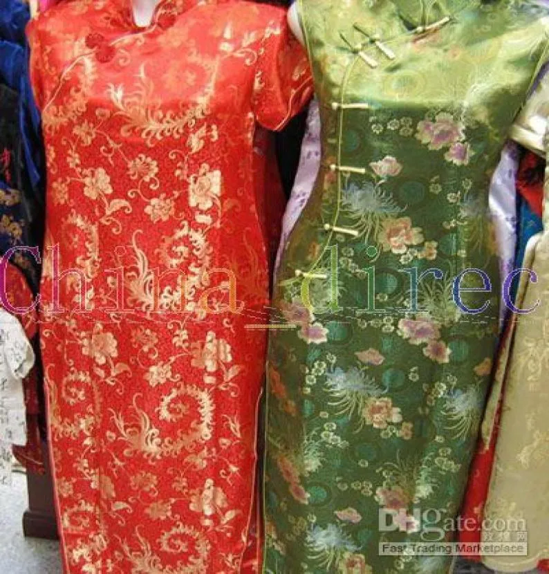 Sexig imiterad siden cheongsam satin klänning silkeklänning silke mantel siden pyjamas 20753145421