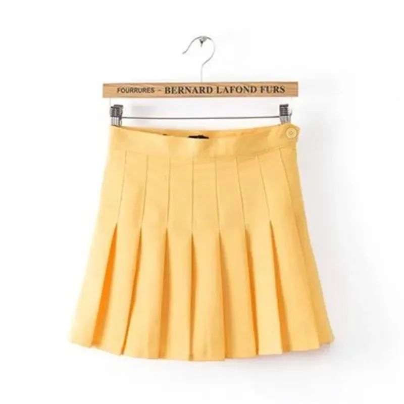Платья Разноцветные японские плиссированные юбки с высокой талией Jk, однотонная плиссированная юбка для девочек-студенток, милая юбка школьной формы для косплея