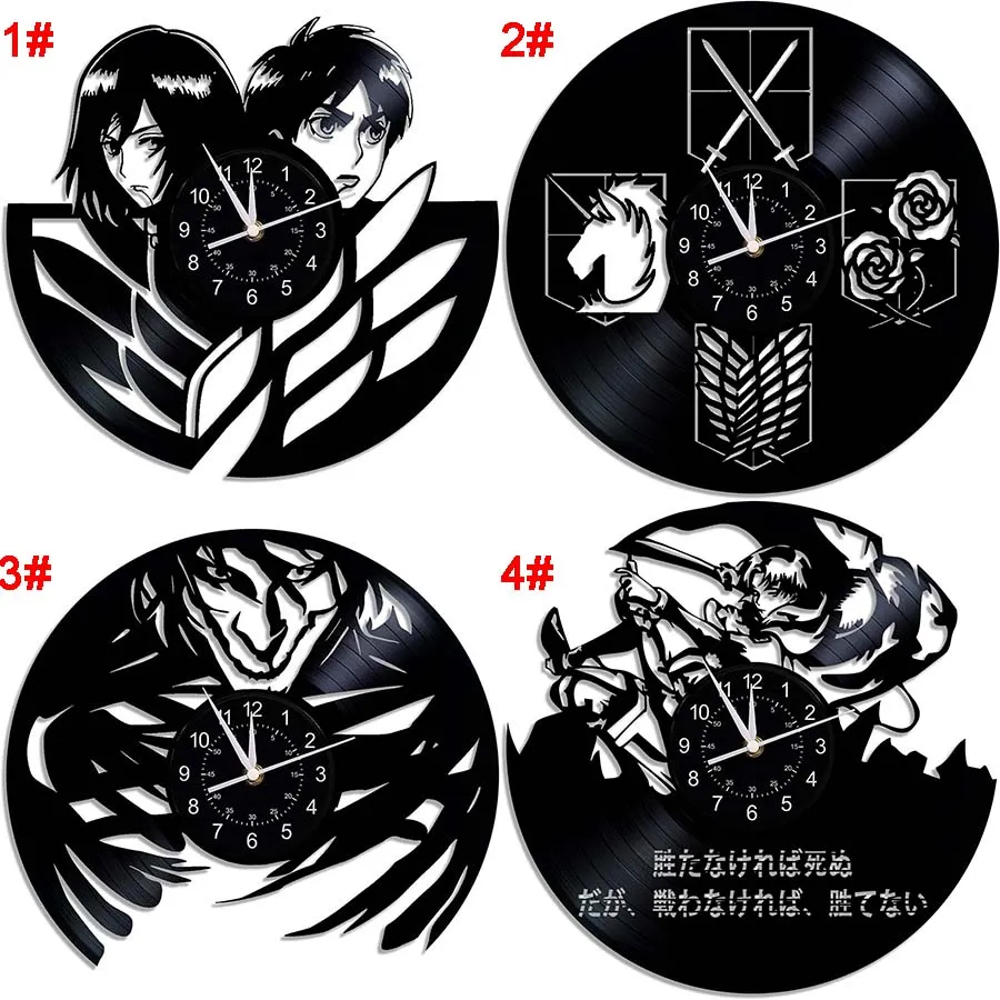 ZK20 Orologio in vinile, disco in vinile, orologio artistico in legno, 16 colori, supporta la personalizzazione del logo del gioco, personaggi anime, stelle, ecc.046