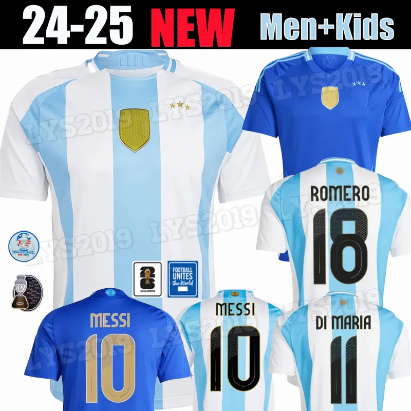 Maglia da calcio ArgENtiNA 2024 2025 Maglia da calcio per squadra nazionale casa lontano 24/25 Versione giocatore MESSIS DI MARIA LAUTARO MARTINEZ kit uomo donna MAC ALLISTER DYBALA