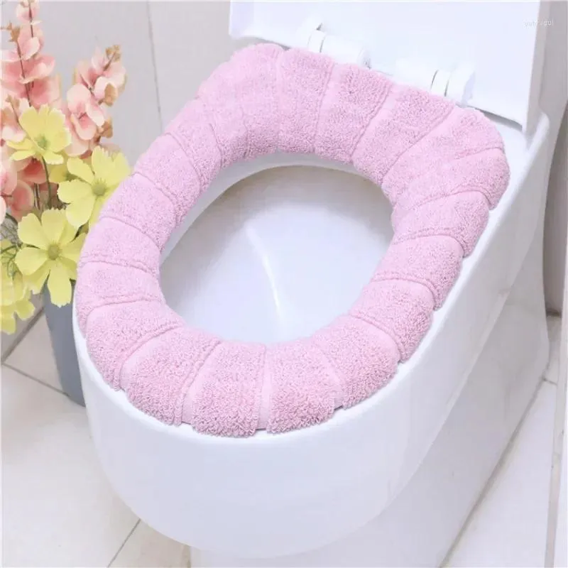 Toalettstol täcker 1-5 st kudde hushåll förtjockat plysch varmare täckning