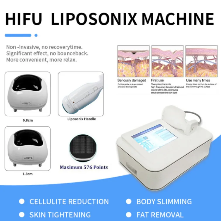 2024 Portable Liposonix Machine Liposonic Slimming Body Contouring Ultrasound Hifu Lipo Fat Burning Cellulite Removal Spa Use525