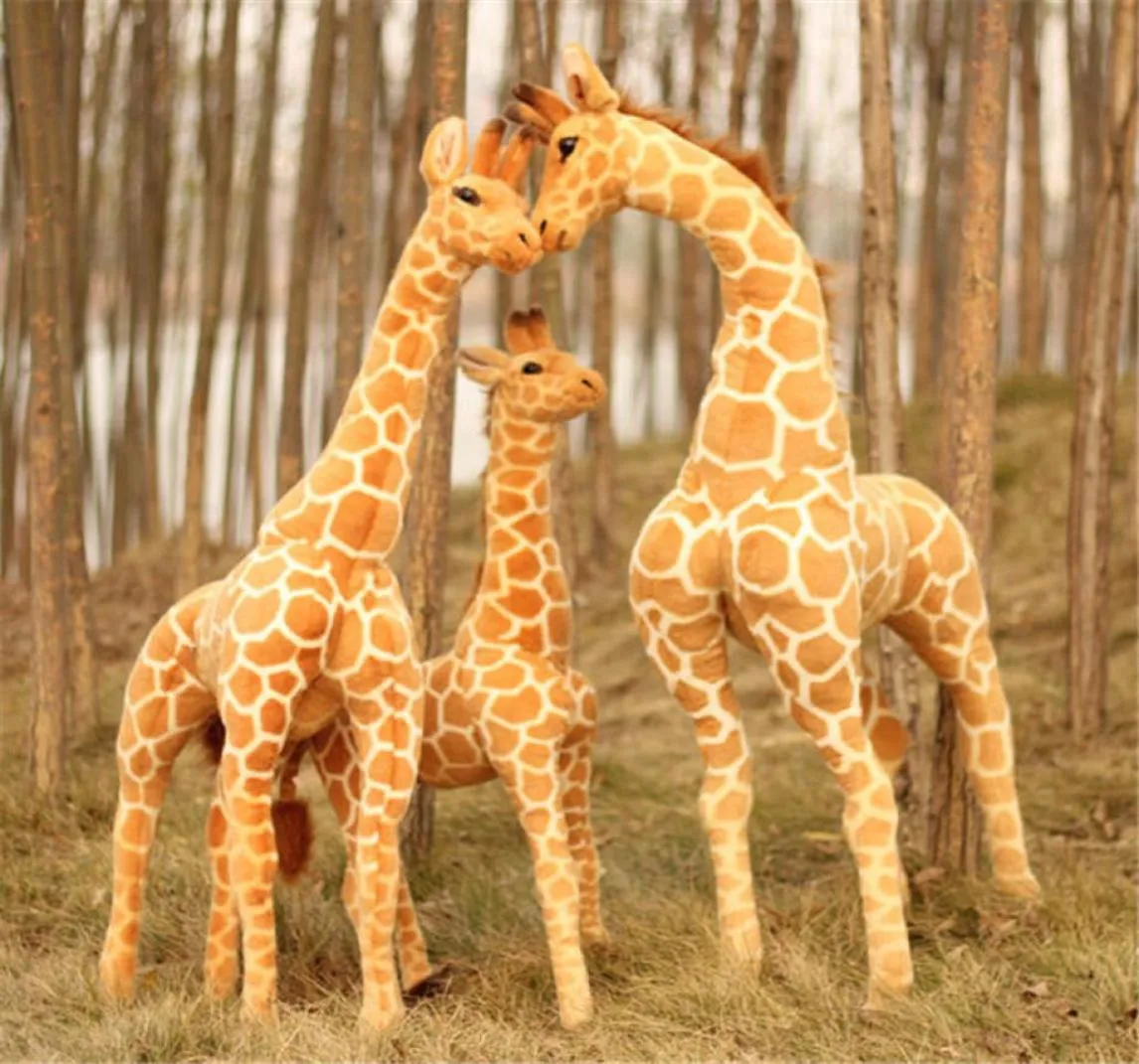 Giant Size Real Life Giraffe Plush Toys Cute Stuffed Animal Soft Simulation Giraffe Doll Birthday Gift Kids Toy Drop5764530