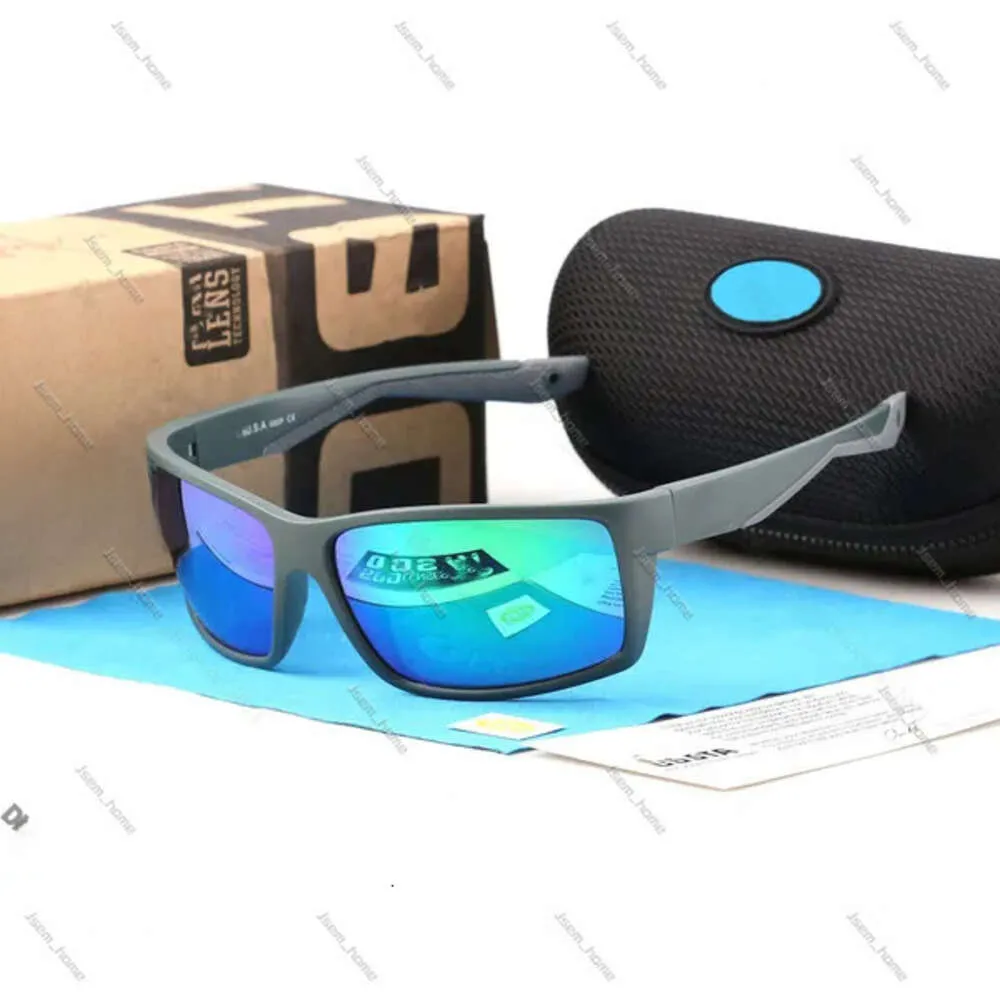 Gafas de sol de lujo Costa Hombre Gafas de sol de diseño Gafas deportivas Uv400 Lente polarizada de alta calidad Gafas de playa recubiertas de color Tr-90 Marco de silicona Tienda 764