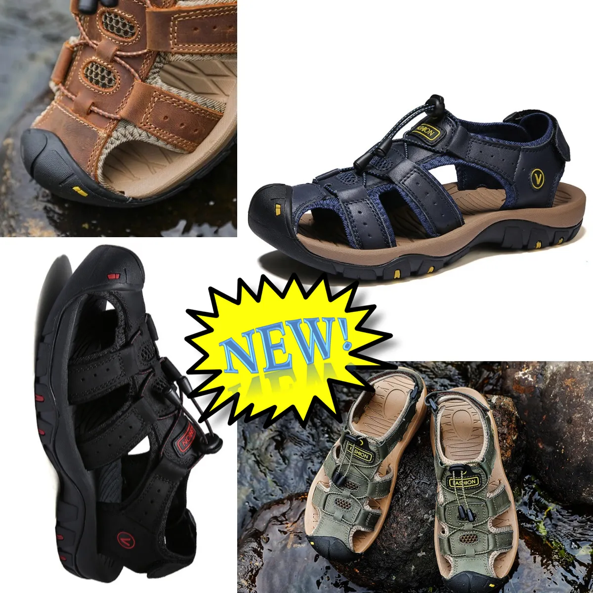 2024 Top Quality Slipper Men Fashion Platform Brodered High Heel Sandal Platform Sliders Shoes GAI Storlek 38-48