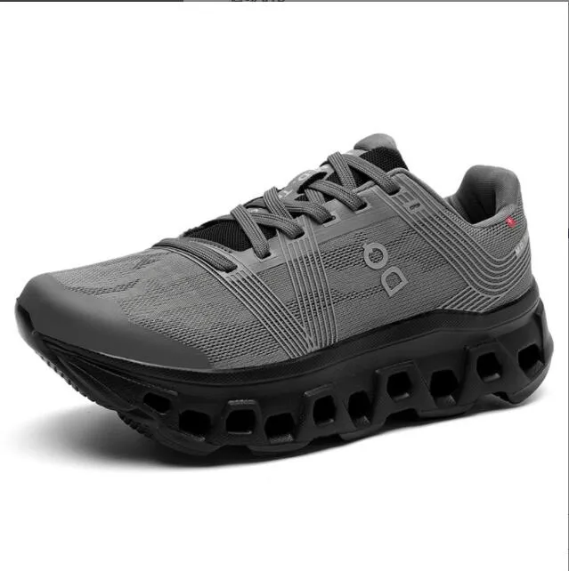 Tênis de corrida de novo running cinzena escura sapatos esportivos casuais confortável primavera verão para homens jogando maratona original de solada grossa macia