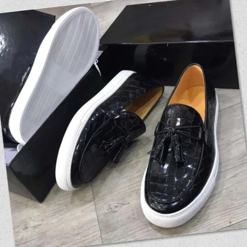 Casual Buty męskie wulkanize slip-on sprężyna jesienna trampki czarny kamień rozmiar 38-46