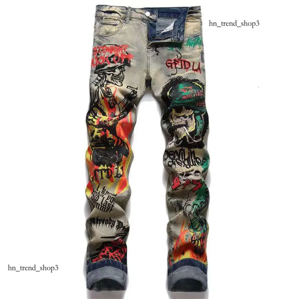 Designers Jeans Jeans pour hommes Jeans High Street pour hommes Pantalons Biker Broderie Pantalon déchiré Femmes Ripped Patch Hole Denim Straight Streetwear Slim Amiriis 224