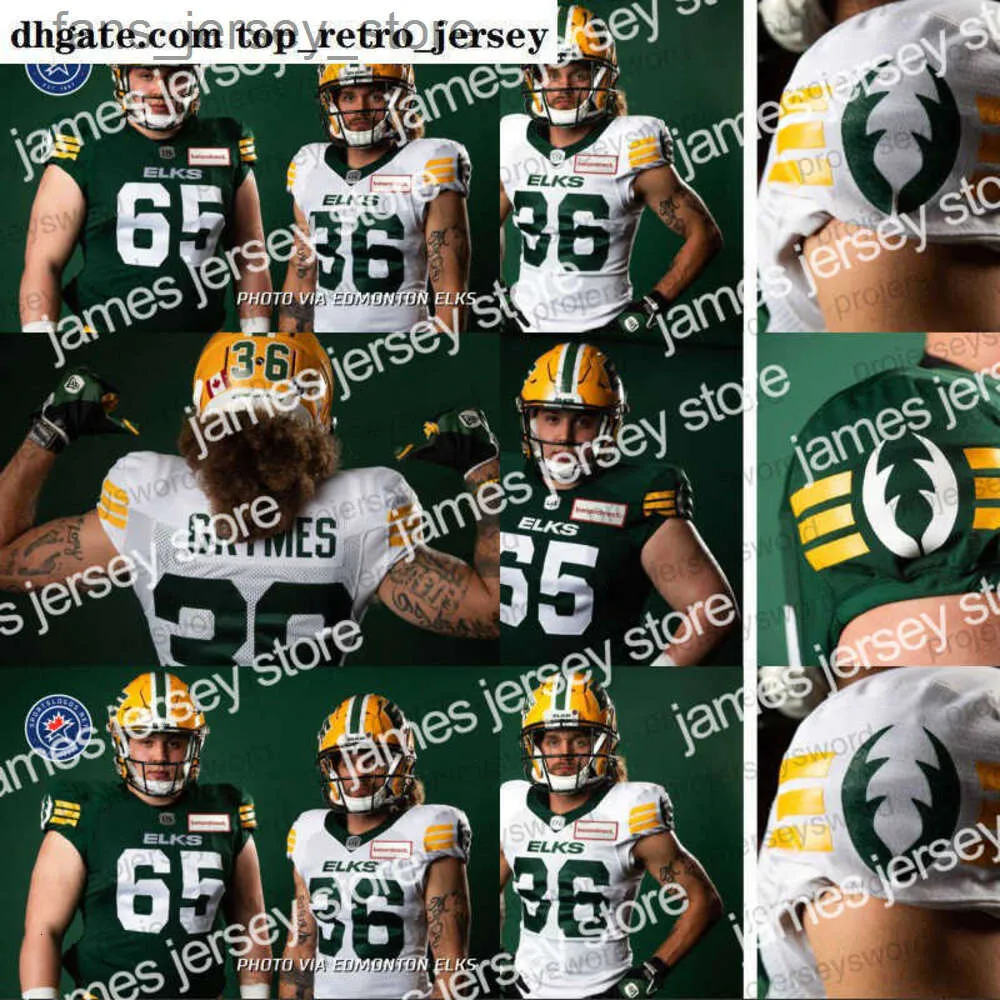 뉴저지 2022 Edmonton Eskimos Football Jersey 30 Mathieu Bertrand 28 Cory Boyd 5 Kerry Joseph 7 Hugh Charles 3