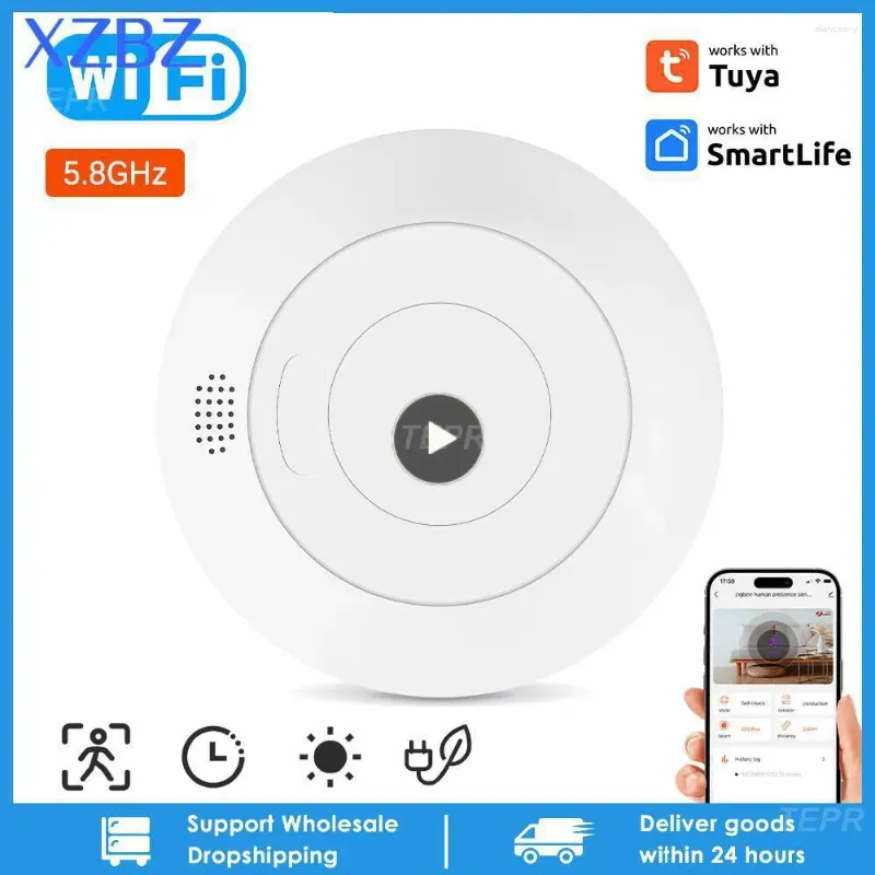 Smart Home Control Tuya Wi -Fi detektor obecności człowieka MMWAVE PIR Motion Wykrywanie luminancji Wbudowane w przekaźnik do oświetlenia