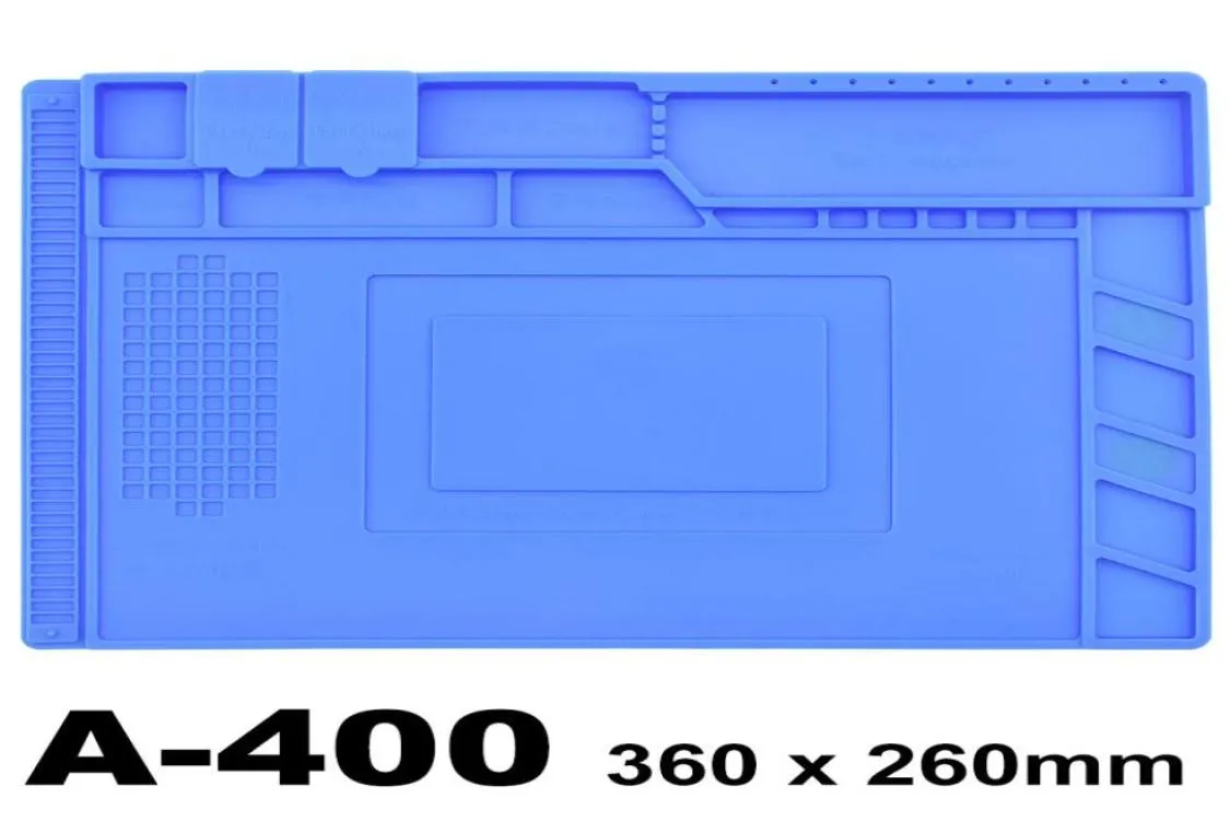 A400 ESD Värmeisolering Arbetande Mattolödstation Järntelefon Computer Pad Magnetic Heatresistant BGA Insulator Platf2374894