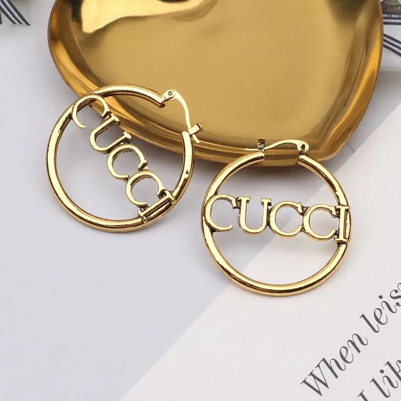 Großer goldener Creolen-Ohrring für Damen, Orrous-Mädchen-Ohrstecker-Set, Designer-Schmuck-Ohrring, Valentinstag-Geschenk, Verlobung für die Braut