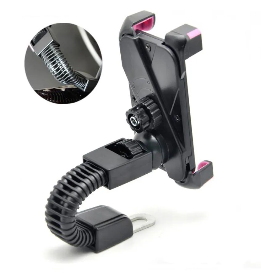 Universal Motorcycle Motor -starize Mount Mount Hould Phone Stand Rearview Mirror Monting Bracket للهاتف الخلوي GPS7163942