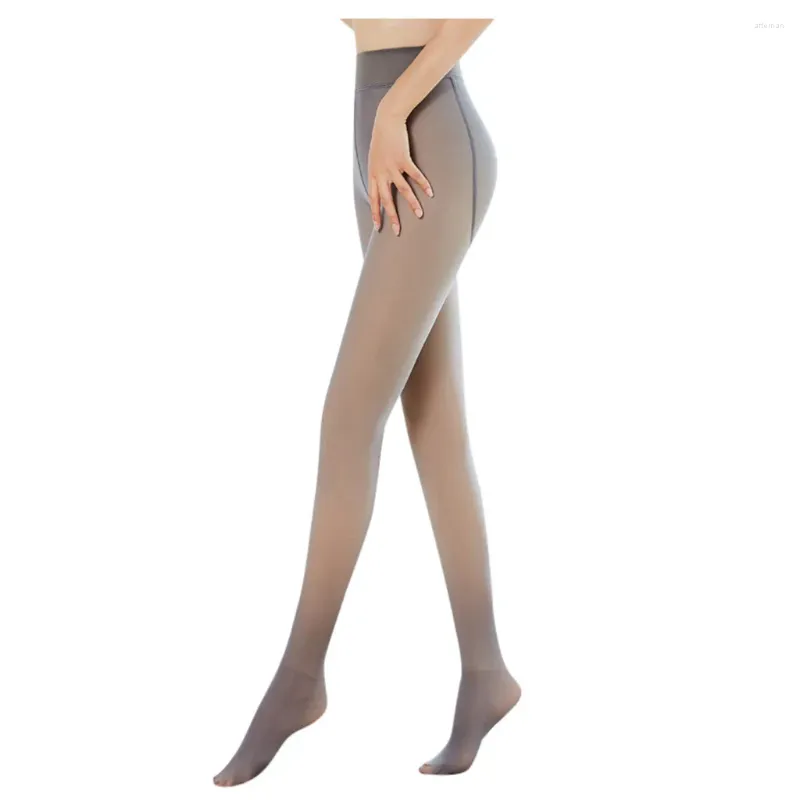 Women Socks Winter Warm Pantyhose Thermal Stockings Woman Fleece Tights Sexy Slim Thicken Elastic Hight Waist Velvet