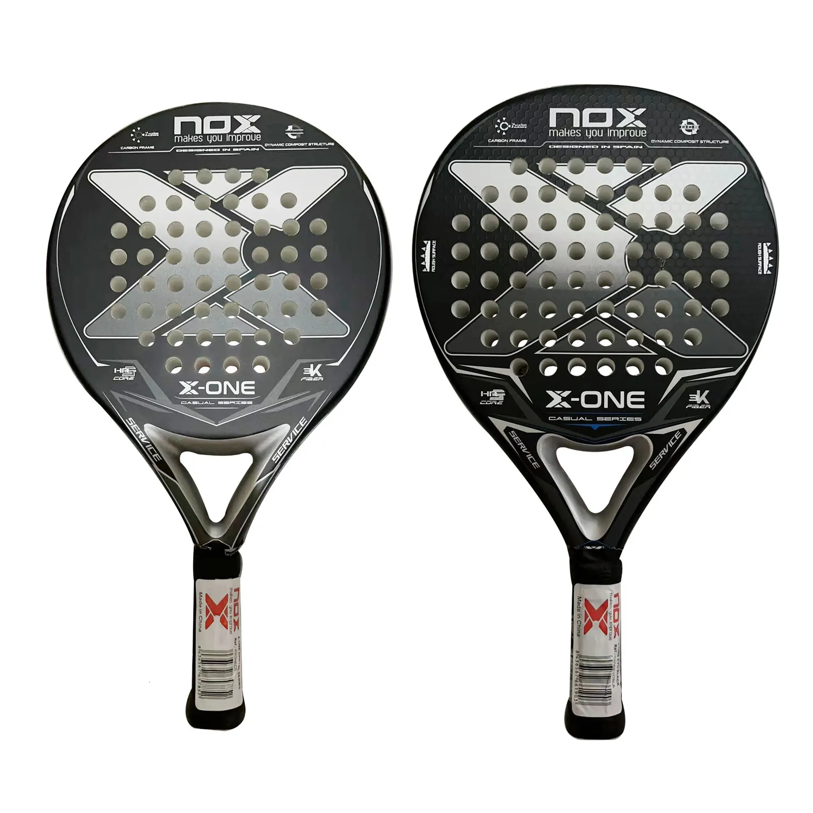 Padel Racket Zonder Padel Tas Cover 3K 18K Nox At10 Koolstofvezel Power Foam Voor Vrouwen Mannen Training accessoires Paddle Racket 240313