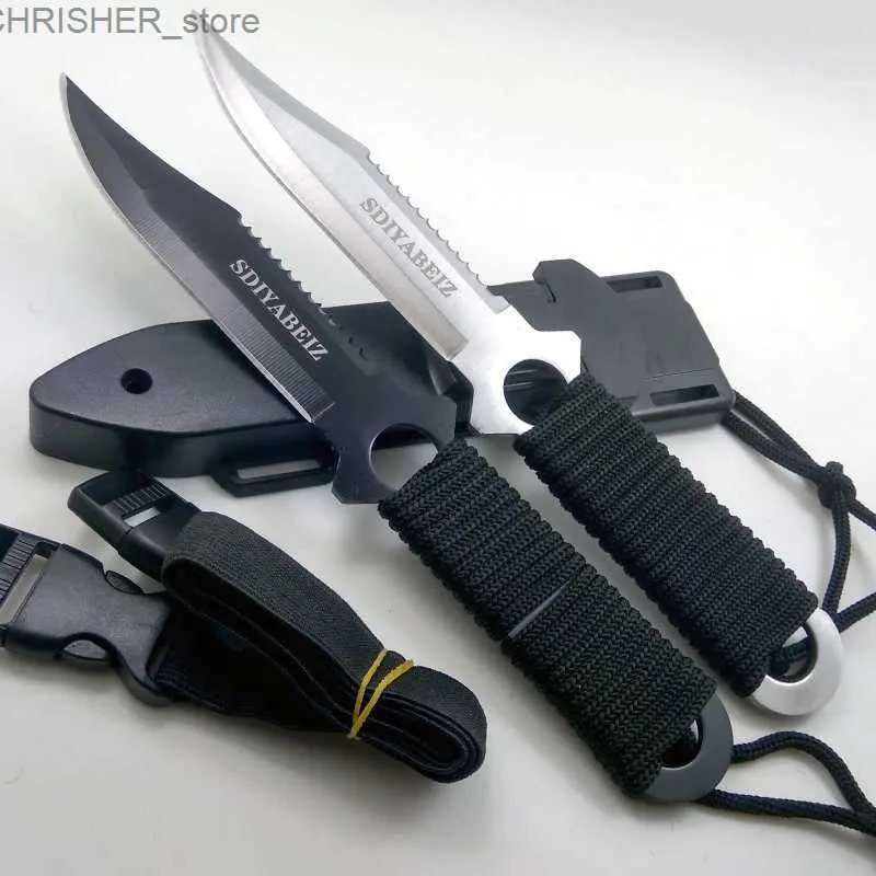 戦術ナイフフィールドハンティング釣りナイフ8.95ナイフフルタンアウトドアナイフ固定刃ハンドメイドナイフ腹筋プラスチックシース2403