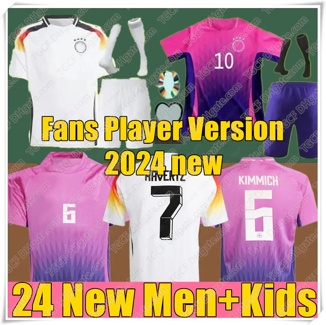 Maillots de football de la Coupe d'Europe 2024 pas cher Hummels Kroos Gnabry Werner Draxler Reus Muller Gotze Kit hommes et enfants Fans Player Version Uniforme de chemise de football