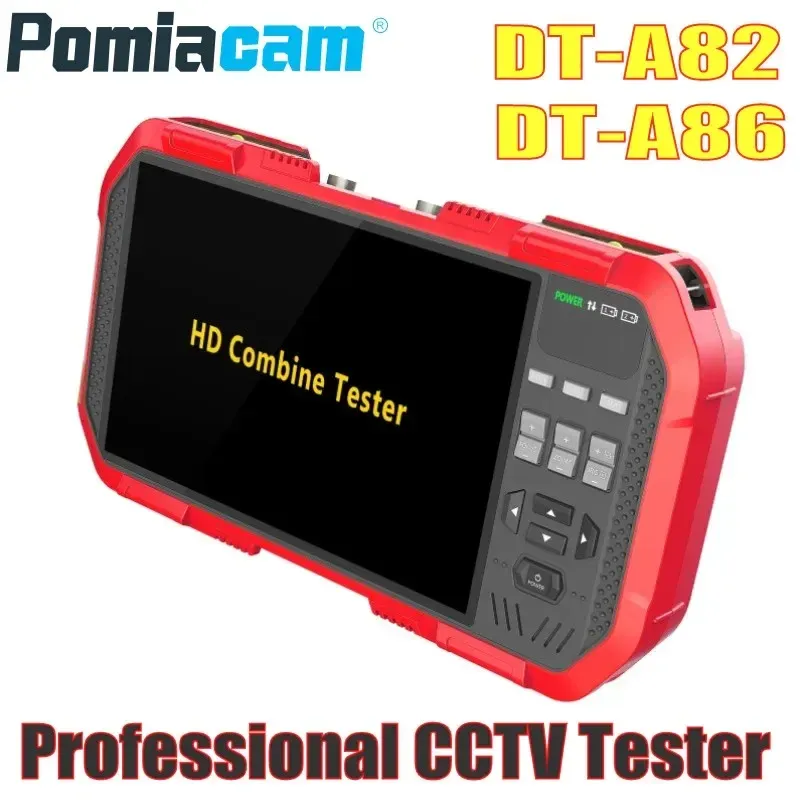 DT-A86 Profissional CCTV Tester Monitor de 7 polegadas H.265 4K IP TVI CVI AHD CVBS Tester TDR TDR Multímetro Laser Medidor de energia